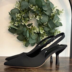 Elegant Black Slingback Heels